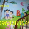 vẽ tranh tường cầu thang trường mầm non tại q.hoàng mai hà nội