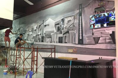 vẽ nhà hàng ăn tại hh2 linh Đàm hà nội