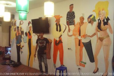 vẽ nhà hàng ăn tại hh2 linh Đàm hà nội