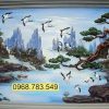 Tranh đắp bức tùng hạc - Ms689