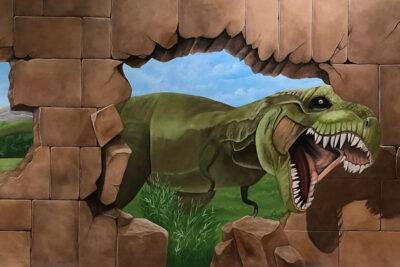 Vẽ tranh tường 3d Khủng long - Ms892