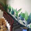 Vẽ tranh tường cầu thang quán trà chanh - Ms558