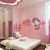 Vẽ tranh tường hello kitty cho phòng bé