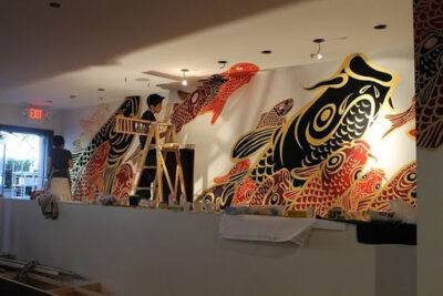 Vẽ-tranh-tường-nhà-hàng-Nhật---Ms66