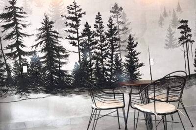 Vẽ tranh tường quán trà sữa alley - 101 Đào Tấn - Hà Nội