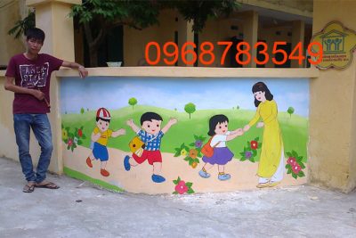 vẽ tranh tường mầm non tại q.hoàng mai hà nội