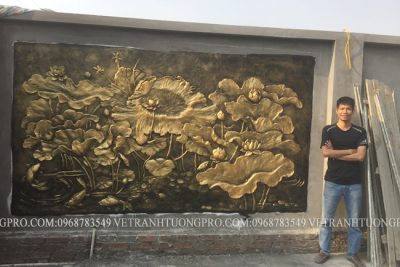 Tranh-đắp-phù-diêu-giả-đồng-đầm-Sen-biệt-thự-tp-Từ-Sơn---Bắc-Ninh
