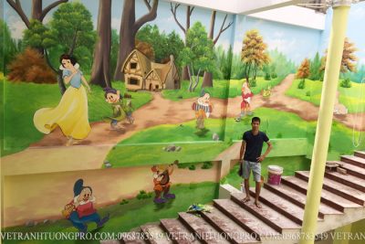vẽ tranh tường mầm non tại thạch thất hà nội
