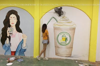 Vẽ tranh tường quán trà chanh Mochi tại tt.Vĩnh Tường – Vĩnh Phúc