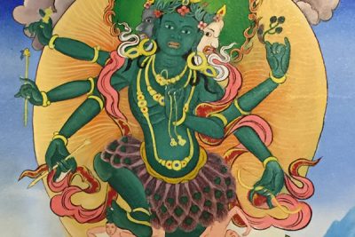 Vẽ tranh tường đức quan âm diệp y phật mẫu Loma gyonma - phật giáo Mật Tông