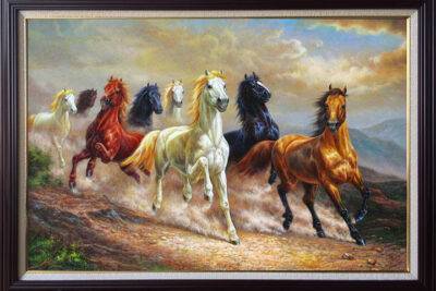 tranh sơn dầu cao cấp mã đáo thành công