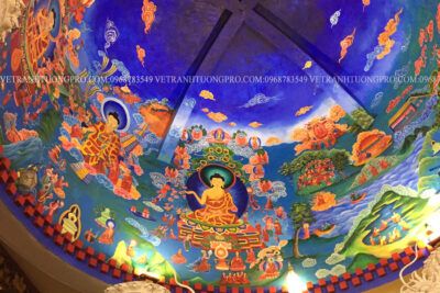 vẽ tranh tường phật giáo mật tông